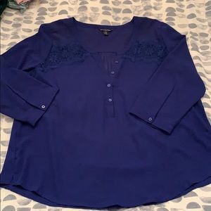 American Eagle Blue 3/4 Sleeve Top